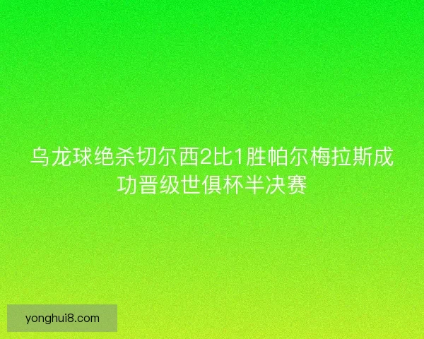 乌龙球绝杀切尔西2比1胜帕尔梅拉斯成功晋级世俱杯半决赛