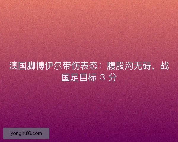 澳国脚博伊尔带伤表态：腹股沟无碍，战国足目标 3 分